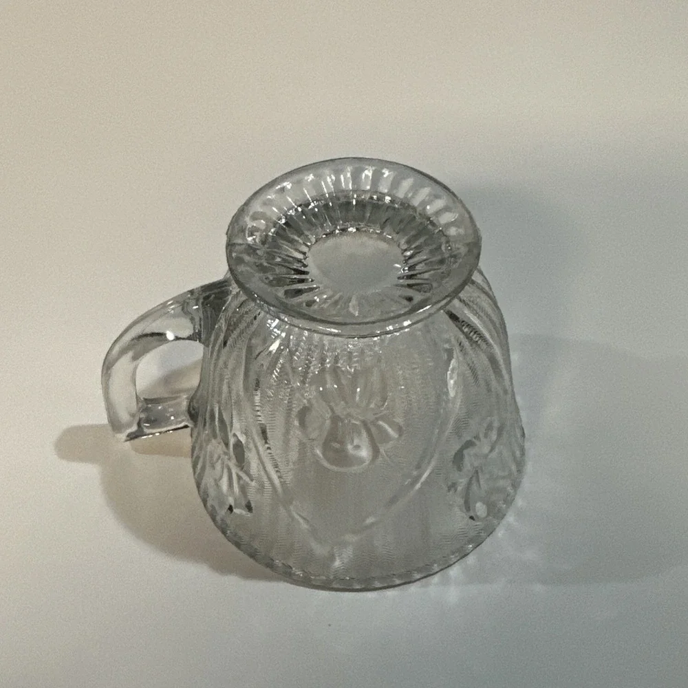 Vintage‎ Jeannette Iris & Herringbone Clear Glass Punch Cup Footed